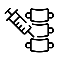 Icon representing epidural spinal injection service